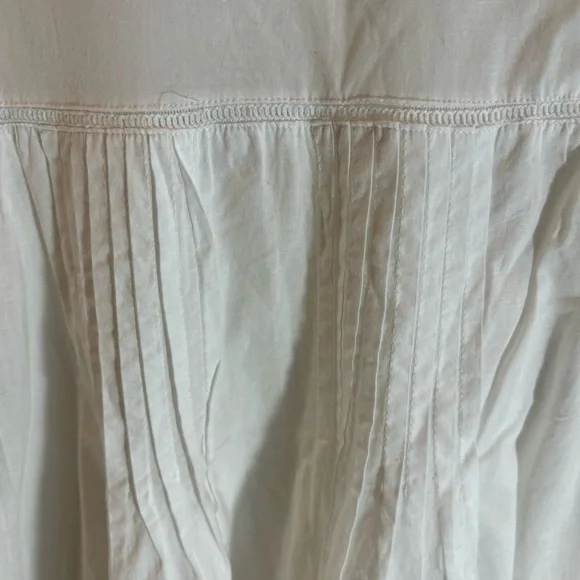 VICTORIAN CLASSICS Sz M Gown Embroidered Ruffle Hem 100% Cotton Made in India - Picture 8 of 10